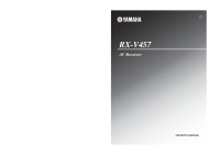 Yamaha RXV-457 - Owners Manual